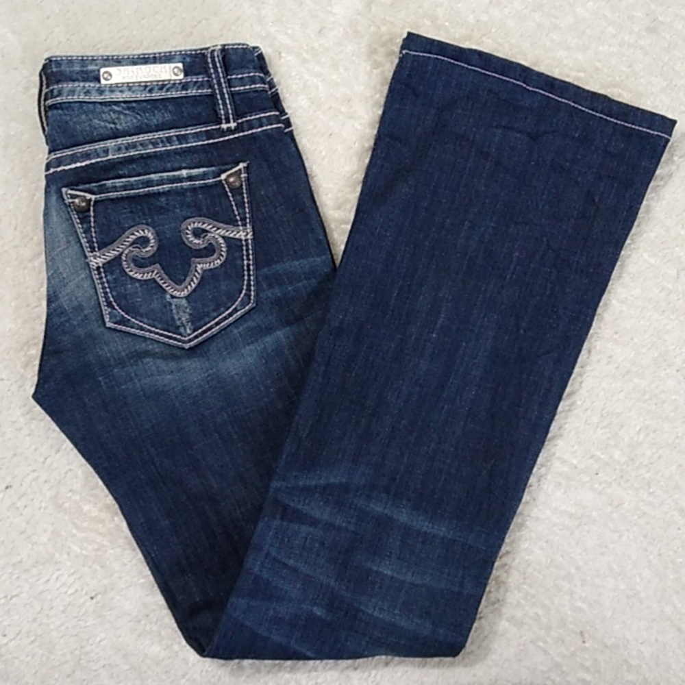 Bedrock for Express Jeans size 0 Boot Distressed